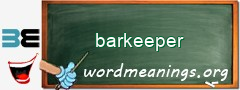 WordMeaning blackboard for barkeeper